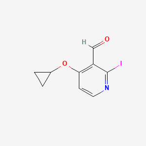 molecular formula C9H8INO2 B14818348 4-Cyclopropoxy-2-iodonicotinaldehyde 