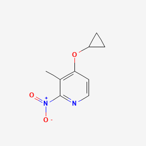 molecular formula C9H10N2O3 B14818406 4-Cyclopropoxy-3-methyl-2-nitropyridine 