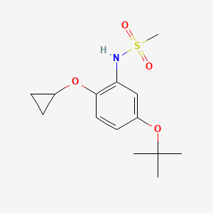 molecular formula C14H21NO4S B14818411 N-(5-Tert-butoxy-2-cyclopropoxyphenyl)methanesulfonamide 