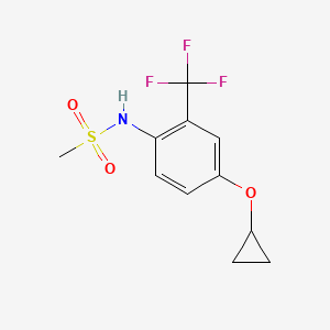 molecular formula C11H12F3NO3S B14818415 N-(4-Cyclopropoxy-2-(trifluoromethyl)phenyl)methanesulfonamide 