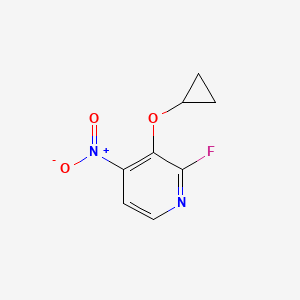 molecular formula C8H7FN2O3 B14818465 3-Cyclopropoxy-2-fluoro-4-nitropyridine 