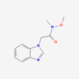molecular formula C11H13N3O2 B14818502 2-(1H-benzo[d]imidazol-1-yl)-N-methoxy-N-methylacetamide 
