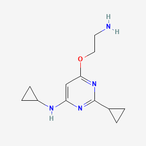 molecular formula C12H18N4O B1481855 6-(2-aminoethoxy)-N,2-dicyclopropylpyrimidin-4-amine CAS No. 2097969-49-6