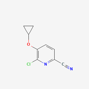 molecular formula C9H7ClN2O B14818578 6-Chloro-5-cyclopropoxypicolinonitrile 