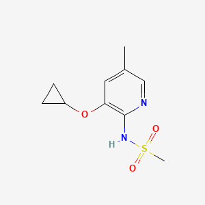 molecular formula C10H14N2O3S B14818580 N-(3-Cyclopropoxy-5-methylpyridin-2-YL)methanesulfonamide 