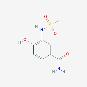molecular formula C8H10N2O4S B14818584 4-Hydroxy-3-(methylsulfonamido)benzamide 