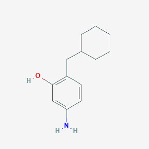 molecular formula C13H19NO B14818636 5-Amino-2-(cyclohexylmethyl)phenol 