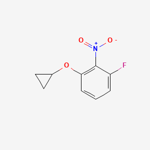 molecular formula C9H8FNO3 B14818725 1-Cyclopropoxy-3-fluoro-2-nitrobenzene 