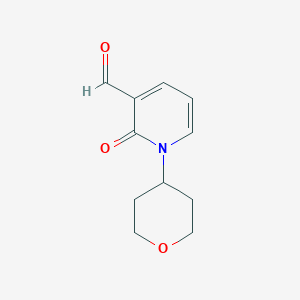 molecular formula C11H13NO3 B1481875 2-oxo-1-(tetrahydro-2H-pyran-4-yl)-1,2-dihydropyridine-3-carbaldehyde CAS No. 2090608-64-1