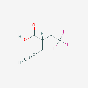 2-(2,2,2-Trifluoroethyl)pent-4-ynoic acid