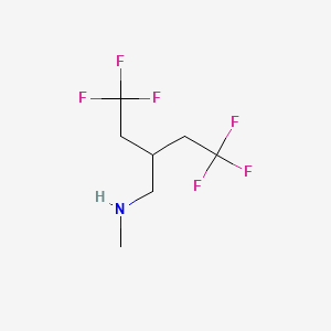 4,4,4-trifluoro-N-methyl-2-(2,2,2-trifluoroethyl)butan-1-amine