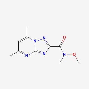 molecular formula C10H13N5O2 B14818826 N-methoxy-N,5,7-trimethyl-[1,2,4]triazolo[1,5-a]pyrimidine-2-carboxamide 