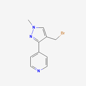 molecular formula C10H10BrN3 B1481883 4-(4-(bromomethyl)-1-methyl-1H-pyrazol-3-yl)pyridine CAS No. 2091552-29-1
