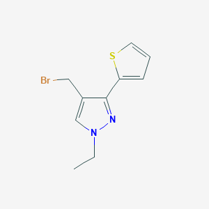 4-(bromomethyl)-1-ethyl-3-(thiophen-2-yl)-1H-pyrazole