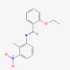 molecular formula C16H16N2O3 B14818848 N-[(E)-(2-ethoxyphenyl)methylidene]-2-methyl-3-nitroaniline 
