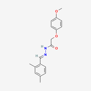 molecular formula C18H20N2O3 B14818863 N'-[(E)-(2,4-dimethylphenyl)methylidene]-2-(4-methoxyphenoxy)acetohydrazide 