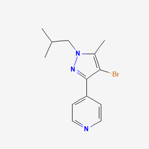 4-(4-bromo-1-isobutyl-5-methyl-1H-pyrazol-3-yl)pyridine