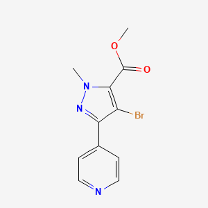 molecular formula C11H10BrN3O2 B1481889 methyl 4-bromo-1-methyl-3-(pyridin-4-yl)-1H-pyrazole-5-carboxylate CAS No. 2098044-51-8