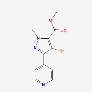 methyl 4-bromo-1-methyl-3-(pyridin-4-yl)-1H-pyrazole-5-carboxylate