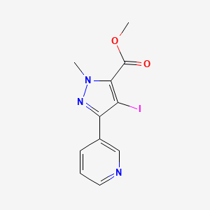 methyl 4-iodo-1-methyl-3-(pyridin-3-yl)-1H-pyrazole-5-carboxylate