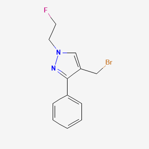 4-(bromomethyl)-1-(2-fluoroethyl)-3-phenyl-1H-pyrazole
