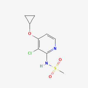 molecular formula C9H11ClN2O3S B14818948 N-(3-Chloro-4-cyclopropoxypyridin-2-YL)methanesulfonamide 