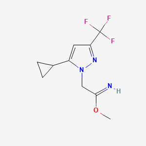 methyl 2-(5-cyclopropyl-3-(trifluoromethyl)-1H-pyrazol-1-yl)acetimidate
