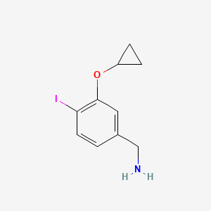molecular formula C10H12INO B14818988 (3-Cyclopropoxy-4-iodophenyl)methanamine 