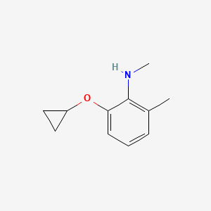 molecular formula C11H15NO B14818991 2-Cyclopropoxy-N,6-dimethylaniline 