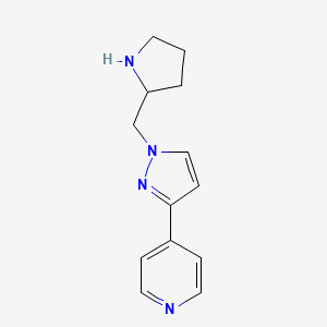 4-(1-(pyrrolidin-2-ylmethyl)-1H-pyrazol-3-yl)pyridine
