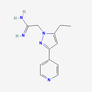 2-(5-ethyl-3-(pyridin-4-yl)-1H-pyrazol-1-yl)acetimidamide