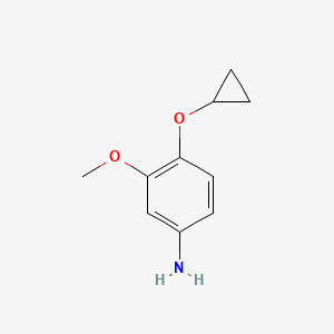 molecular formula C10H13NO2 B14819040 4-Cyclopropoxy-3-methoxyaniline 