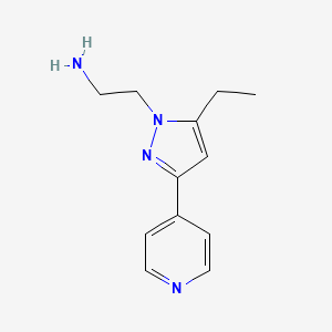 2-(5-ethyl-3-(pyridin-4-yl)-1H-pyrazol-1-yl)ethan-1-amine