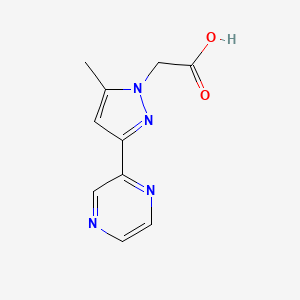 2-(5-methyl-3-(pyrazin-2-yl)-1H-pyrazol-1-yl)acetic acid