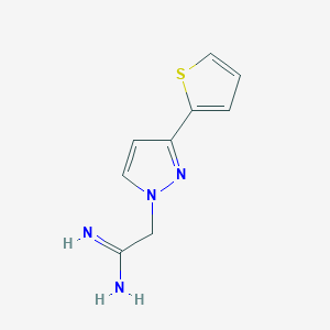 2-(3-(thiophen-2-yl)-1H-pyrazol-1-yl)acetimidamide