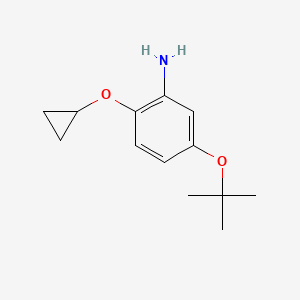 molecular formula C13H19NO2 B14819082 5-Tert-butoxy-2-cyclopropoxyaniline 