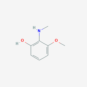 molecular formula C8H11NO2 B14819097 3-Methoxy-2-(methylamino)phenol 