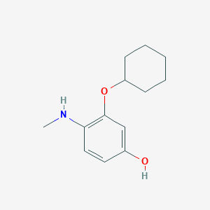 molecular formula C13H19NO2 B14819120 3-(Cyclohexyloxy)-4-(methylamino)phenol 