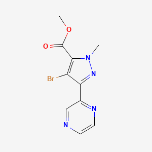 methyl 4-bromo-1-methyl-3-(pyrazin-2-yl)-1H-pyrazole-5-carboxylate