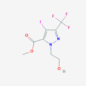 methyl 1-(2-hydroxyethyl)-4-iodo-3-(trifluoromethyl)-1H-pyrazole-5-carboxylate