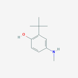molecular formula C11H17NO B14819151 2-Tert-butyl-4-(methylamino)phenol 