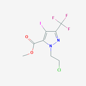 methyl 1-(2-chloroethyl)-4-iodo-3-(trifluoromethyl)-1H-pyrazole-5-carboxylate