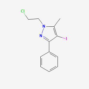 1-(2-chloroethyl)-4-iodo-5-methyl-3-phenyl-1H-pyrazole
