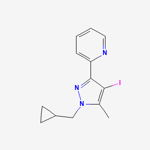 2-(1-(cyclopropylmethyl)-4-iodo-5-methyl-1H-pyrazol-3-yl)pyridine