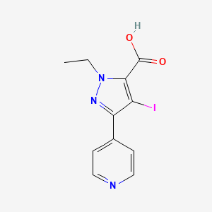 molecular formula C11H10IN3O2 B1481921 1-ethyl-4-iodo-3-(pyridin-4-yl)-1H-pyrazole-5-carboxylic acid CAS No. 2098005-84-4