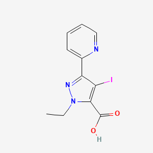 1-ethyl-4-iodo-3-(pyridin-2-yl)-1H-pyrazole-5-carboxylic acid