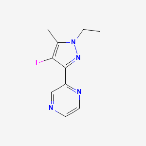 2-(1-ethyl-4-iodo-5-methyl-1H-pyrazol-3-yl)pyrazine