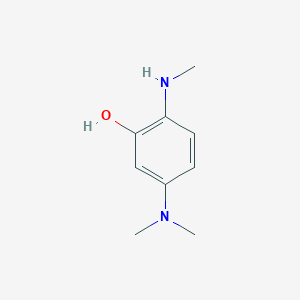 molecular formula C9H14N2O B14819266 5-(Dimethylamino)-2-(methylamino)phenol 