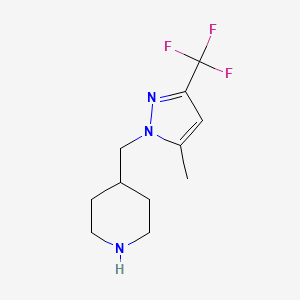 4-((5-methyl-3-(trifluoromethyl)-1H-pyrazol-1-yl)methyl)piperidine