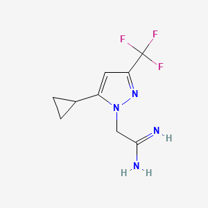 2-(5-cyclopropyl-3-(trifluoromethyl)-1H-pyrazol-1-yl)acetimidamide